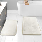 Clara Clark 2 Piece Bathroom Rugs Bath Mat Set, Velvet Memory Foam Bath Mats by ClaraClark