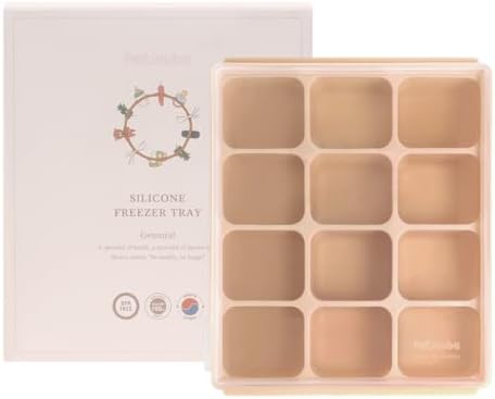 Baby Food Storage Silicone Cubes, Sand Beige, 12 Cubes 1.5oz - Image 2
