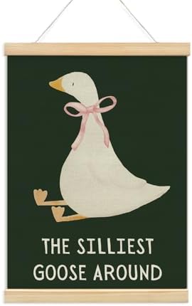 NaZaUK One Silly Goose Birthday Decor Girl, Poster Hanger Frame, Bow Wall Decor by Unknown