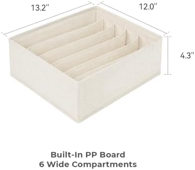 Linen Bra Organizer for Drawer, 18 Divided Cells - Image 3