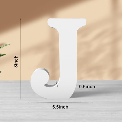 8 Inch White Wood Letters Unfinished Wood Letters - Image 2