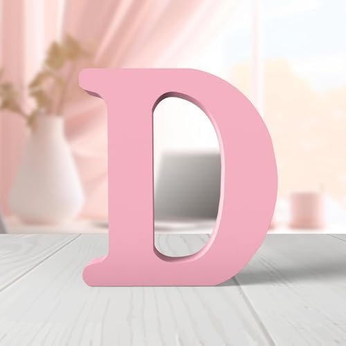 6 Inch Pink Wood Letters Unfinished Wood Letters by ZARUATU