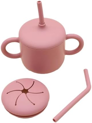 Silicone Baby Feeding Tray Dusty Pink Mealtime Plate - Image 3