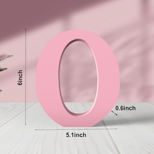 6 Inch Pink Wood Letters Unfinished Wood Letters - Image 2