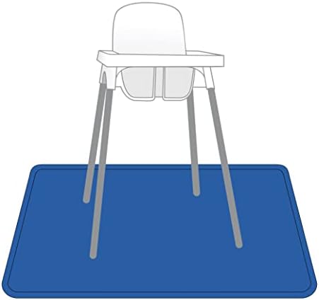 BapronBaby Minimalist Royal Blue Waterproof Splash Mat Catch All Floor Cover - Image 3