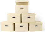 Fabric Foldable Collapsible Storage Cube Bin Organizer Basket by SEVENDOME