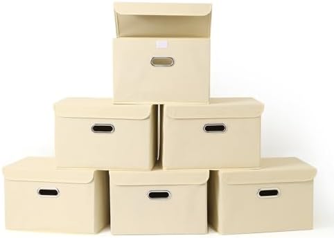 Fabric Foldable Collapsible Storage Cube Bin Organizer Basket by SEVENDOME