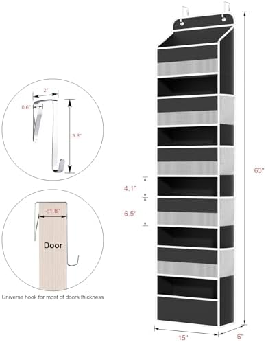 Univivi Fabric Over Door Hanging Organizer - Image 3