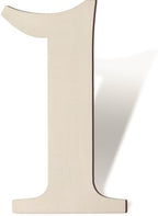 12 Inch Large Wooden Numbers 1 Unfinished Wood Number by Unknown