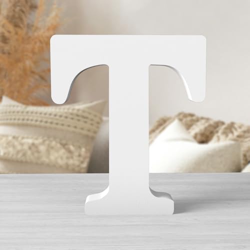 8 Inch White Wood Letters Unfinished Wood Letters by ZARUATU