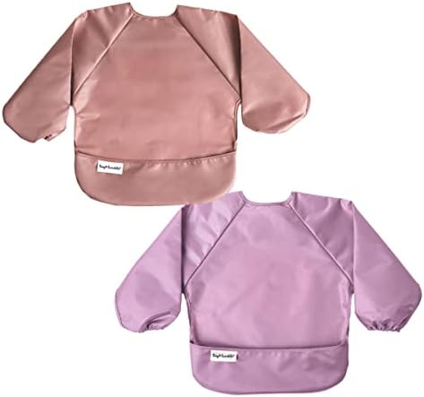 Tiny Twinkle Long Sleeve Bib for Babies & Toddlers | 2-Pack Waterproof Smock by TinyTwinkle