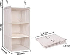 Hanging Closet Organizer 3-Tier, Oxford Wardrobe Storage - Image 3