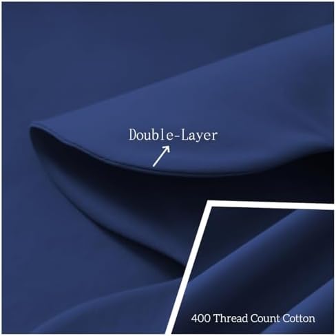 Shunjie.Home Scallop Edge Crib Skirt Navy Blue, 100% Egyptian Cotton 400 Thread - Image 4