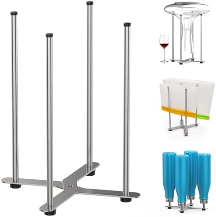 Plastic Bag & Bottle Drying Rack, Wine Decanter Drying Stand by SHILFID