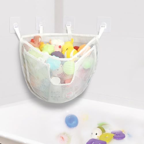 Bath Toys Storage, Corner Bath Toys Bag, Tub Toy Net by DOCMON
