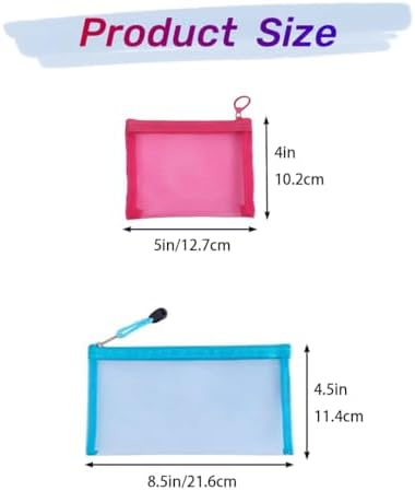 Small Mesh Zipper Pouch Bags for Purse & Small Mesh Pencil Pouches - Image 2