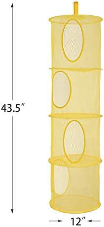 2Pcs Hanging Stuffed Animal Storage Hammock 4 Tiers - Image 3