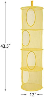 2Pcs Hanging Stuffed Animal Storage Hammock 4 Tiers - Image 3