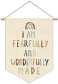 Christian Nursery Wall Art Canvas Banner, Fearfully and Wonderfully Made by Unknown