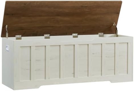 VANKILEY 51.2" Storage Chest Extra Large, Wooden Storage Bench by Unknown