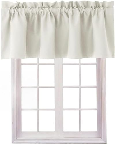 Hiasan Ivory Valance Curtains for Window 42 x 12 Inches 1 Panel by Hiasan
