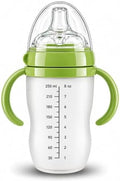 Silicone Baby Bottle with Handles, Anti-Colic Soft Nipple, BPA Free Infant by Unknown