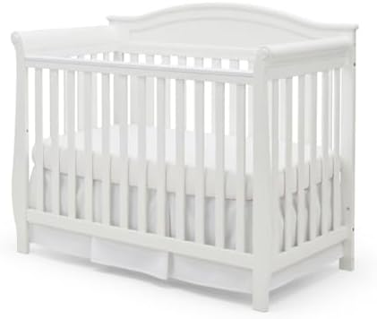 EVERYDAY KIDS White Pleated Crib Skirt; 100% Natural Cotton Nursery Crib - Image 7