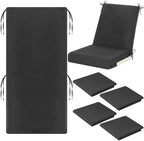Tudomro 4 Pcs Outdoor High Back Chair Cushion Covers Waterproof Patio by Tudomro