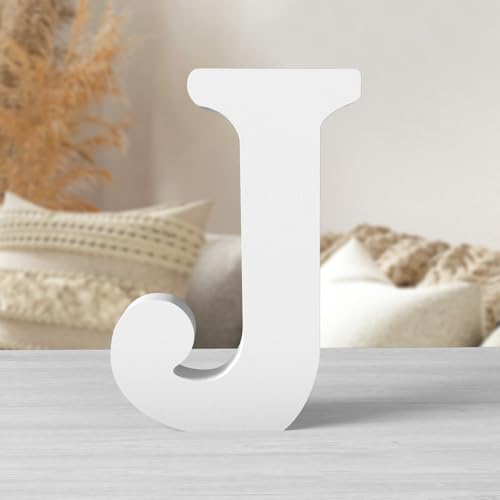 8 Inch White Wood Letters Unfinished Wood Letters by ZARUATU