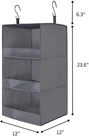 GRANNY SAYS 3-Shelf Hanging Closet Organizer, Foldable Storage - Image 3