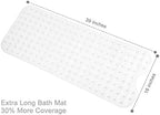 TEESHLY Bath Tub and Shower Mats, Non-Slip 39 x 16 Inch Extra Long Bathtub Mat - Image 4