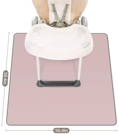 Blissful Diary Baby Splat Mat for Under High Chair, 50.4 x 50.4 Inch Wipeable - Image 3