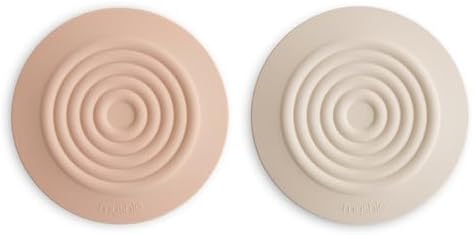 mushie Silicone Drain Stopper 2-Pack | 5.5 inch Diameter Bathtub Flat Suction by mushie