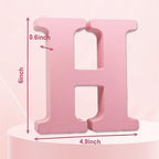 AOCEAN 6 Inch Pink Wood Letters Unfinished Wooden Letters - Image 2