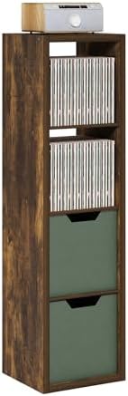 Furinno Cubicle Book Shelf, Vertical 4-Cube Bookshelf, Extra Thick Horizontally by Furinno-FitsYourSpaceFitsYourBudget