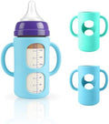 2-Pack Silicone Sleeves for New Lansinoh & Pigeon Glass Baby Bottle 8 oz by Unknown