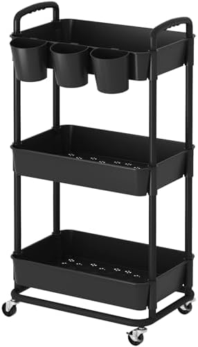 Baby Diaper Caddy, Locking Rolling Cart - Image 2