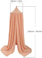 Cotton Kids Bed Canopy, Nursery Room Baby Crib Hanging Curtain Mosquito Net - Image 6