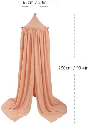 Cotton Kids Bed Canopy, Nursery Room Baby Crib Hanging Curtain Mosquito Net - Image 6