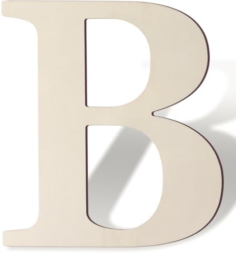Wooden Letters 8 Inch Large Paintable Wood Letter B by Unknown