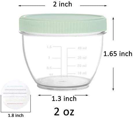 Youngever 18 Sets Baby Food Storage, 2 Ounce Plastic Baby Food Containers - Image 2