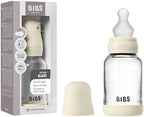 BIBS Glass Baby Bottle, 120 ml, Silicone Nipple by BIBS
