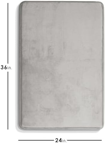 Clara Clark Bathroom Rugs, Velvet Memory Foam Bath Mat, Non-Slip Bath Rugs - Image 2