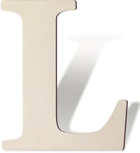 Wooden Letters 12 Inch Large Paintable Wood Letters L by Unknown