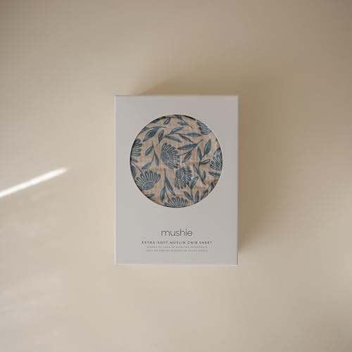 mushie Extra Soft Muslin Fitted Crib Sheet | 192 Thread Count | 28"x 52" - Image 6