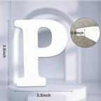 AOCEAN 4 Inch White Wood Letters Unfinished Wood Letter - Image 2