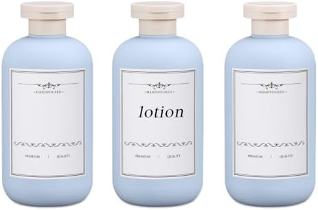 6.8oz Travel Bottles for Toiletries, Empty Plastic Squeeze Bottles by UMETASS
