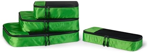Amazon Essentials 4-Piece Packing Cubes Travel Accessories Set, Luggage by AmazonEssentials