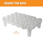 24-Bottle Wine Bottle Drying Rack | Stackable | White - Image 2