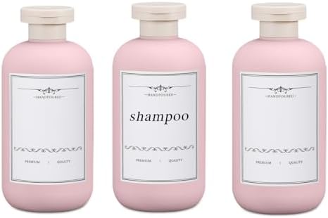 6.8oz Travel Bottles for Toiletries, Empty Plastic Squeeze Bottles by UMETASS